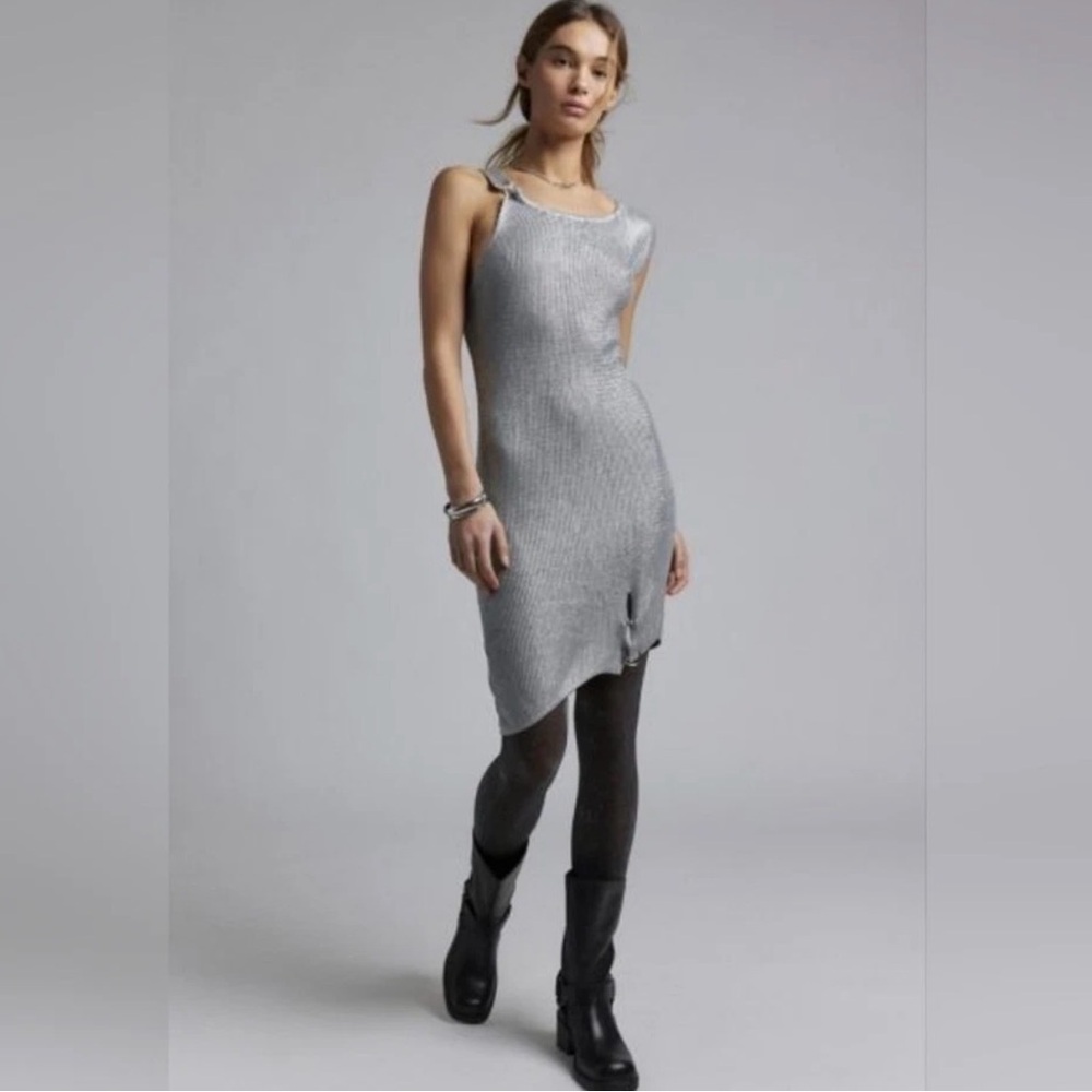 The Ragged Priest Asymmetrical Gray Dress